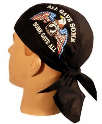 Skull Cap Biker Caps Headwraps Doo Rags - POW/MIA Some Gave All w/Eagle on Black - CB12ELHN6XH