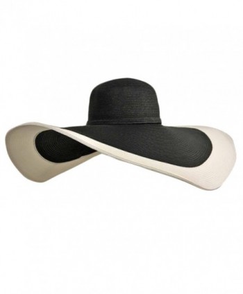 Black White Floppy Wide Brim