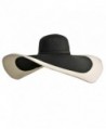 Black White Floppy Wide Brim