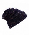iParaAiluRy Slouchy Knit Beanie Women - Navy - CC187I4M0YC