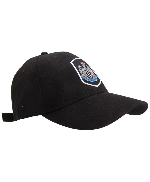 Newcastle United FC Official Football Crest Baseball Cap - Black - C612F5V4QZZ