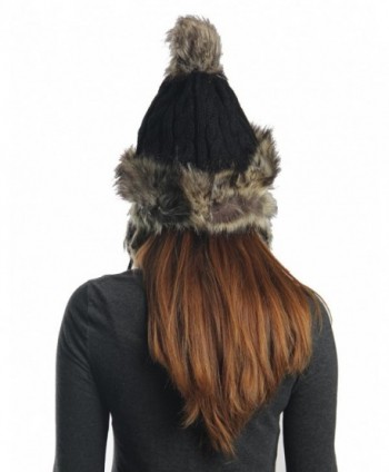 KayJayStyles Furry Cable Trooper Trapper in Women's Skullies & Beanies