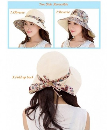 HindaWi Womens Summer Reversible Foldable in Women's Sun Hats