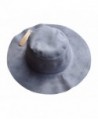 Contempo Women's Vintage Faux Suede Round Fedora Cloche Cap Wool Felt Bowler Hat - Grey - CX12DYJ34SF