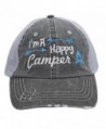 Turquoise I'm am A Happy Camper Women Embroidered Trucker Style Cap Hat Rocks any Outfit - CY182200D59
