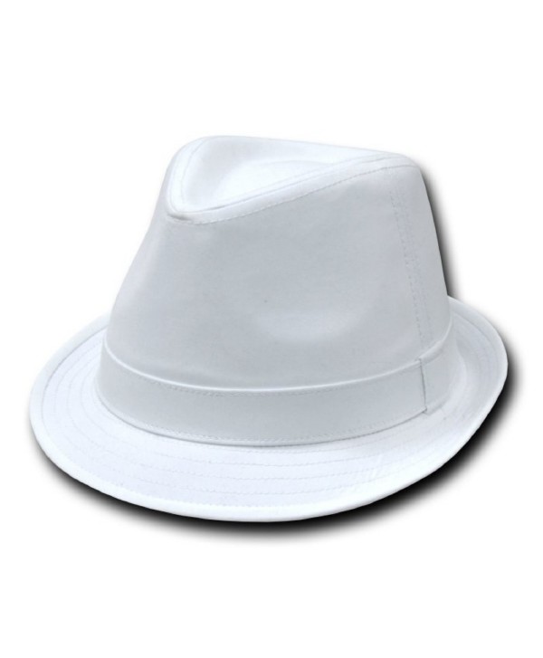 DECKY Basic Poly Woven Fedora Hats (WHITE / WHITE- L / XL) - CB113LQBJMP