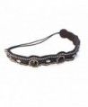 wardani bohemian Indian Princess beaded elastic headband - Black - C712E6LZ5S7