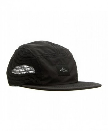 Tillak Wallowa Trail Hat- a Lightweight Nylon and Mesh 5 Panel Black Cap - CK1822T3MWO