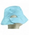 Ladies Ponytail Bucket Hat Womens Sun Hat - Blue - C4119512S1V