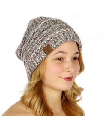 C C Unisex Multicolor Cable Beanie