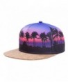 So'each Galaxy Hawaii Coconut Tree Print Flatbill Visor Snapback Cap Baseball Hat - CCT-H70 - CH12FM1UB9D