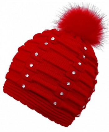 EPGM Womens Winter Pompom Sequins in Women's Skullies & Beanies