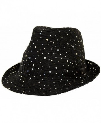 Bling Sparkle Glitter Fedora Hat / Black - CH113FAO16R