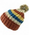 bogo Brands Fleece Lined Knit Pom Pom Beanie Hat Skull Cap 38350-2 by - Brown - CG188DQ99ZI