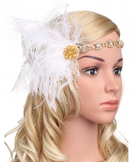 BABEYOND Vintage Headband Headpiece Accessories - White - CP182WE3RT8