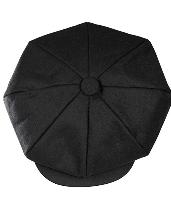 Big Apple Newsboy the Great Gatsby 8 Panel Steampunk Wool Hat Cap Moss - Black - CW12O5FMNX8