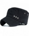 Rayna Fashion Unisex Adult Cadet Caps Military Hats Vented Eyelets Low Profile Black - CF1227GKGQ9