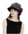 SIGGI Cloche Round Hat For Women 1920s Fedora Bucket Vintage Hat Flower Accent - 69160_grey - CA120XDSXJP