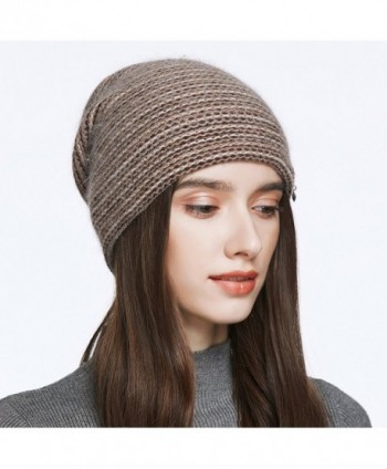 YINONIY Slouchy Layered Knitted Crochet in Women's Skullies & Beanies