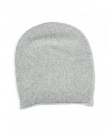 Fishers Finery Women's 100% Pure Cashmere Slouchy Beanie - Pebble - CL11PCM5CCJ