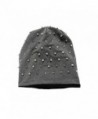 Rocker Studded Knit Beanie by Inked (More Options) - Grey - C117Y0488YG