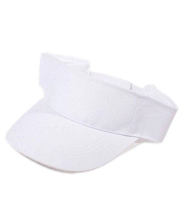 Gotoole Unisex Summer Adjustable Sun Visor Tennis Golf Hat Outdoor Cap - White - CU18228IR77