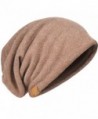 HISSHE Men Cotton Slouchy Knit Beanie skullcap Crochet Oversize Hat - 010bbrown - CD186ECKKCY