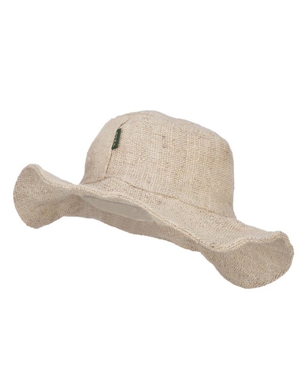 Plain Hemp Hat with Wired Brim - Natural - CA1208E6QST