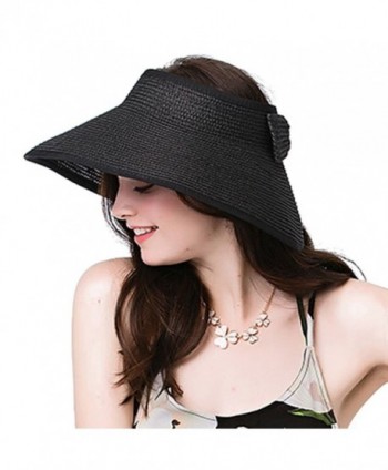 Women Summer Foldable Visor Straw