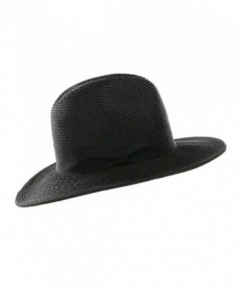 NYFASHION101 Lightweight Solid Panama Fedora