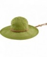 San Diego Hat Company Women's 4-Inch Brim Ribbon Floppy Sun Hat - Pesto - CI11HAKF6L7