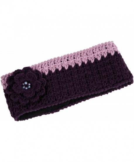 Nirvanna Designs HB11 Crochet Flower Headband with Fleece - Purple - CW11H7RF2W7