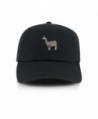 Official Dad Hat Animals Llama Panda Penguin Polo Style Adjustable Strapback Cap - Black - CJ185UULL8E