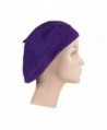 Wool Ladies Winter Beret Purple in Women's Berets