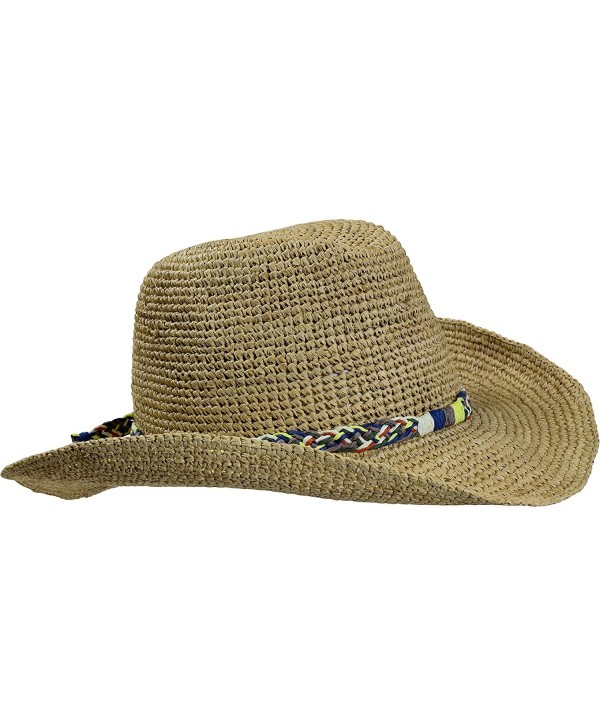 Turtle Fur Straw Beach Cowboy Wired Brim Summer Sun Hat Vermont Collection Sun Style - Coastal - CU11YXPPEDD