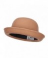Wool Felt Upturn Brim Bowler Hat - Tan - CT1208E6H3D