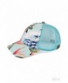 ScarvesMe C.C Premium Cotton Fitted Floral Print Trucker Baseball Cap - Mint - CH12O37YKND