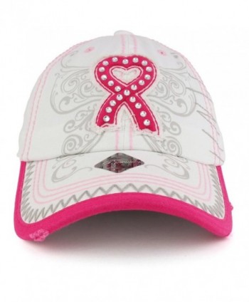 Breast Cancer Ribbon Embroidered Baseball