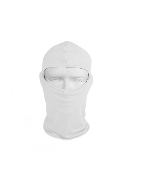 Motorcycle Cycling lycra Balaclava Full Face Mask For Sun UV Protection - White - CT11FJCIPPN