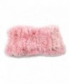 ERaBLe(TM) Women Winter Cold weather Rex Rabbit Fur Knitted Headbands 4 colors - Pink - C1183S4Q7XW