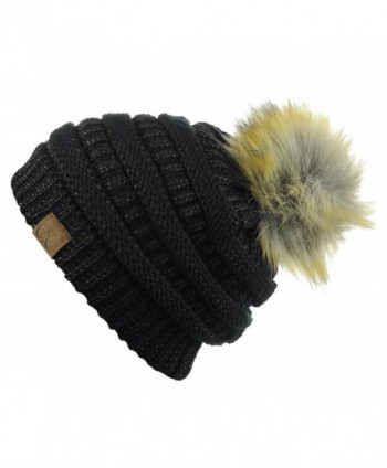 NYFASHION101 Exclusive Stretch Cable Beanie in Women's Skullies & Beanies