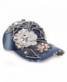 Deer Mum Women Studded Crystals Rhinestones Sequins Baseball Cap - A-blue3 - CP11RW5XHFD