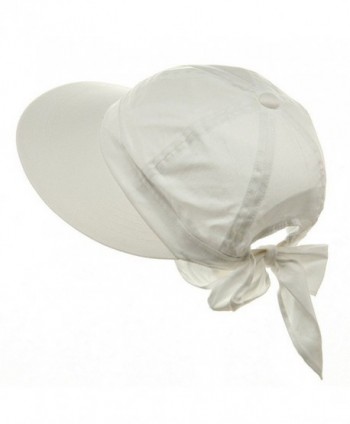 Ladies White Cotton Garden Hat