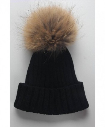 Gellwhu Winter Detachable Raccoon Beanie in Women's Skullies & Beanies