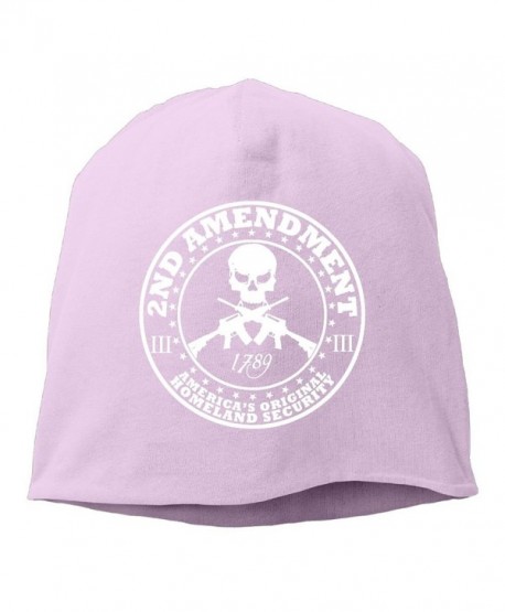 2nd Amendment Americas Original Homeland Security Unisex Skull Cap Toboggan Knit Hat Warm Hat. - Pink - CI186ZSYZ7D