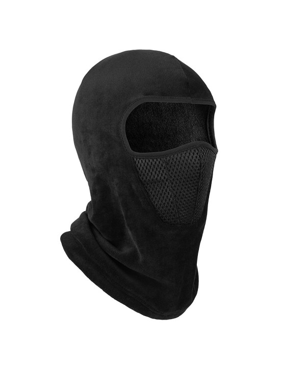 OMECHY Balaclava Windproof Ski Mask Outdoor Cold Weather Face Mask Neck Warmer - Black-mesh - CG187NOUSD9