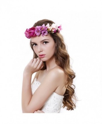 Beautiful Flower Garland Headband Adjustable