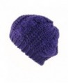 Tuscom Women's Winter Wool Braided Beret Beanie Ski Cap(54~60CM) - Purple - CY12O00URAU