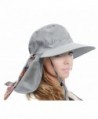 Sun Blocker Women's Safari Sun Hat with Neck Flap Large Brim Packable Summer Beach Fishing Cap - Grey - CO1889GRDCC