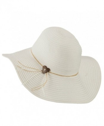 Coconut Band Floppy Hat White